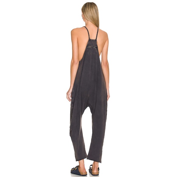 Free People FP Movement Hot Shot Onesie Jumpsuit Washed Black XS - Picture 4 of 9